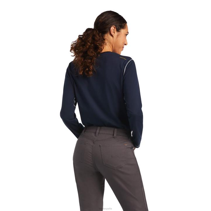 pantalón resistente con doble frente reforzado durastretch Ariat mujer barra de refuerzo gris fondos 044J2670