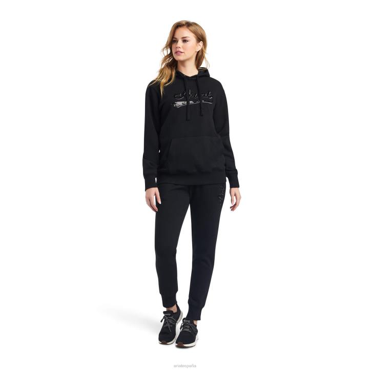 pantalones deportivos tipo jogging reales Ariat mujer negro fondos 044J2647