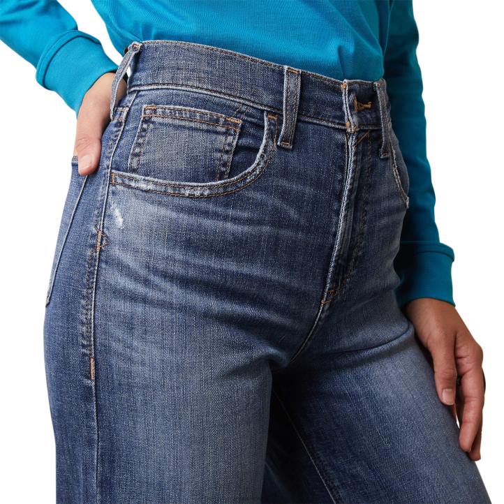 Vaqueros jazmine de talle muy alto y pernera ancha Ariat mujer canadiense fondos 044J2520