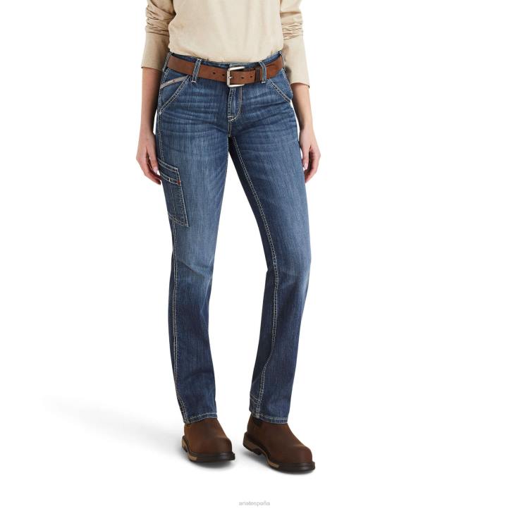 fr jeans rectos elásticos duralight de talle perfecto para celular Ariat mujer lázuli fondos 044J2604