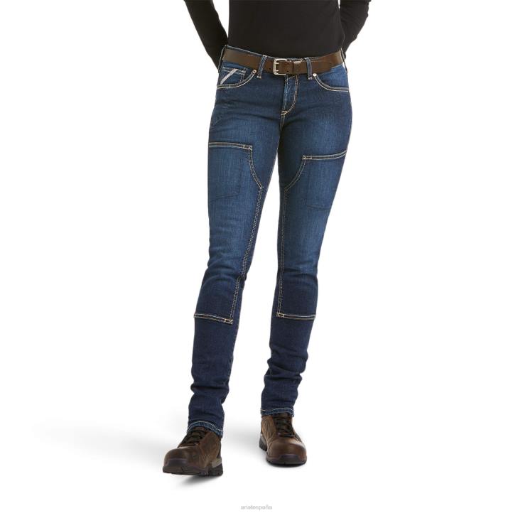 jeans rectos con doble frente durastretch rebar Ariat mujer remachador fondos 044J2538