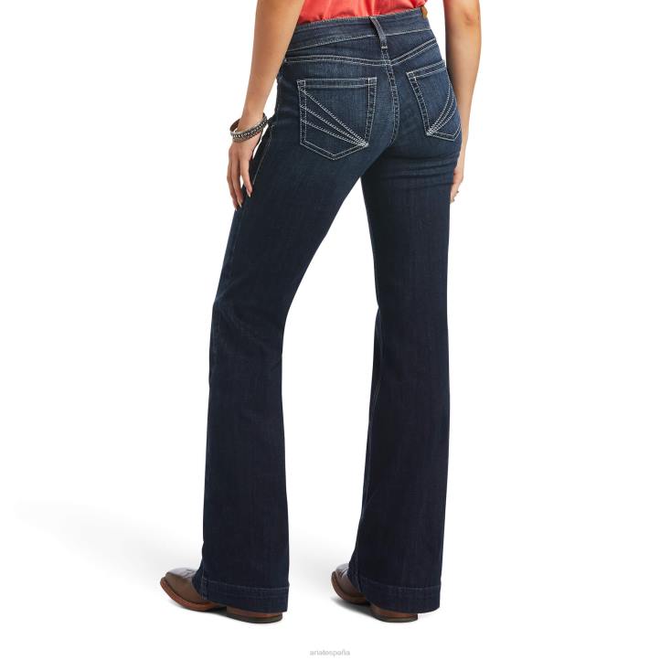pantalones vaqueros de pierna ancha aisha de talle perfecto Ariat mujer Misuri fondos 044J2543
