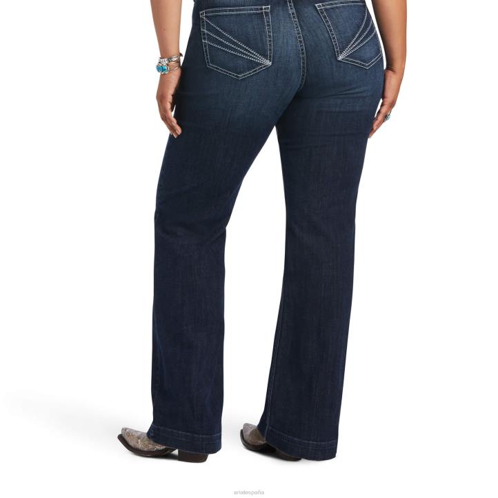 pantalones vaqueros de pierna ancha aisha de talle perfecto Ariat mujer Misuri fondos 044J2543