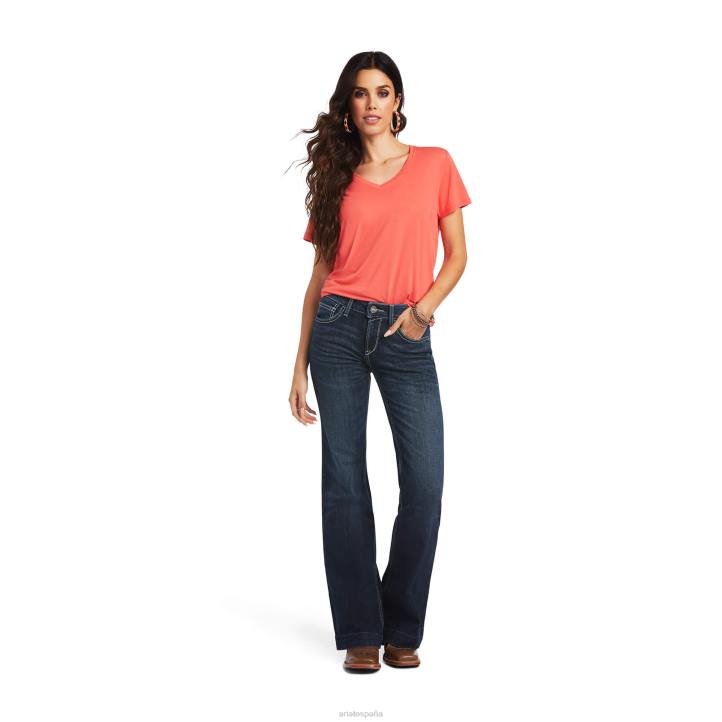 pantalones vaqueros de pierna ancha aisha de talle perfecto Ariat mujer Misuri fondos 044J2543