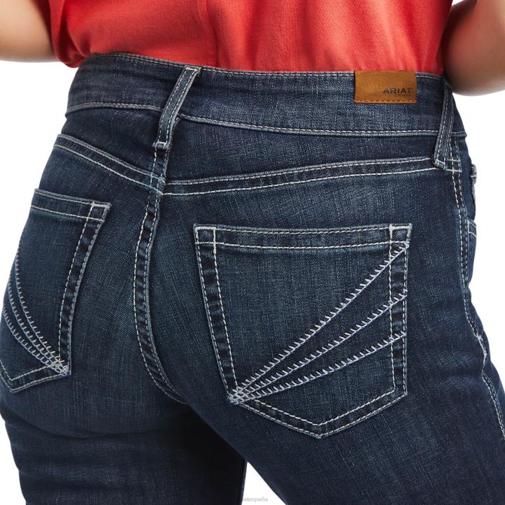 pantalones vaqueros de pierna ancha aisha de talle perfecto Ariat mujer Misuri fondos 044J2543