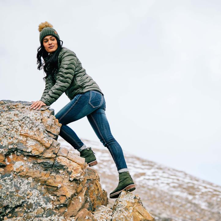 real. Vaqueros ajustados Ella de talle medio y costura elástica Ariat mujer celestial fondos 044J2555