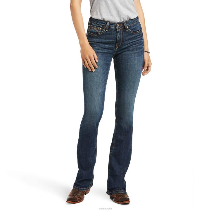 real. jeans fernanda con corte de bota y talle alto Ariat mujer Arkansas fondos 044J2576