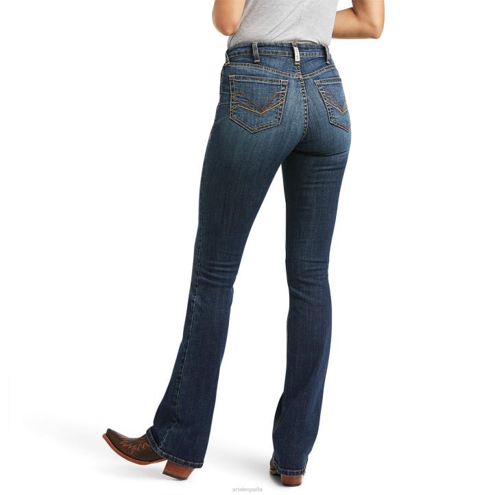 real. jeans fernanda con corte de bota y talle alto Ariat mujer Arkansas fondos 044J2576