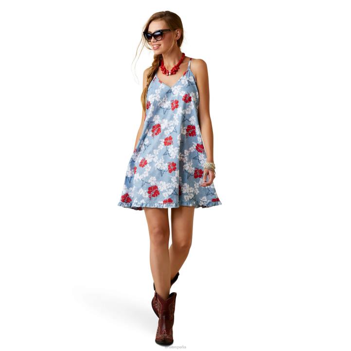 vestido aloha occidental Ariat mujer impresión wa pareu fondos 044J3307