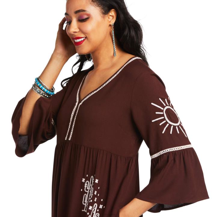 vestido de historias Ariat mujer caoba profunda fondos 044J3310
