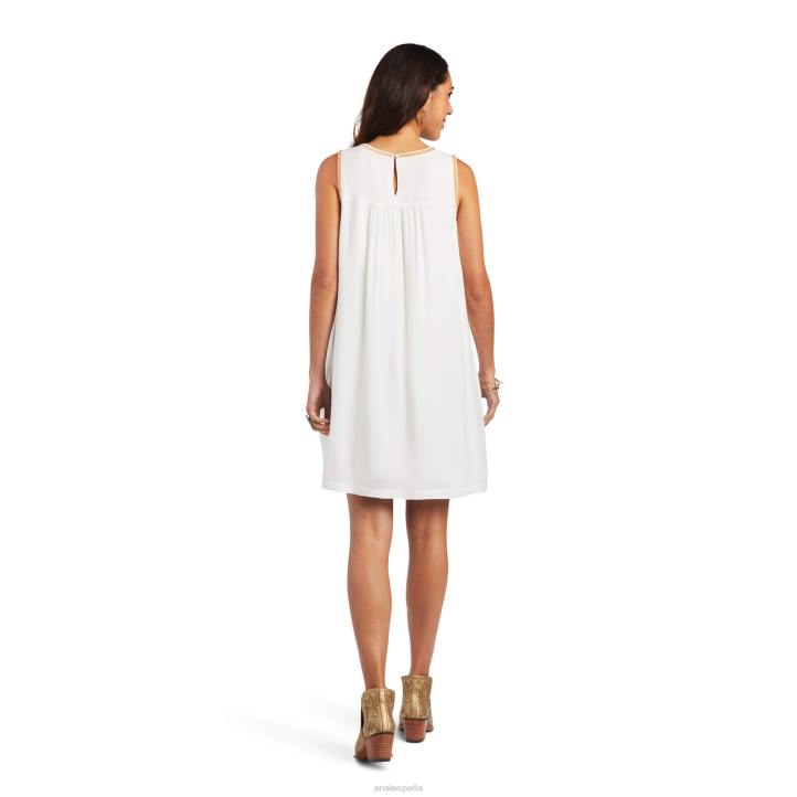 vestido del valle Ariat mujer blanco de blanco fondos 044J3301