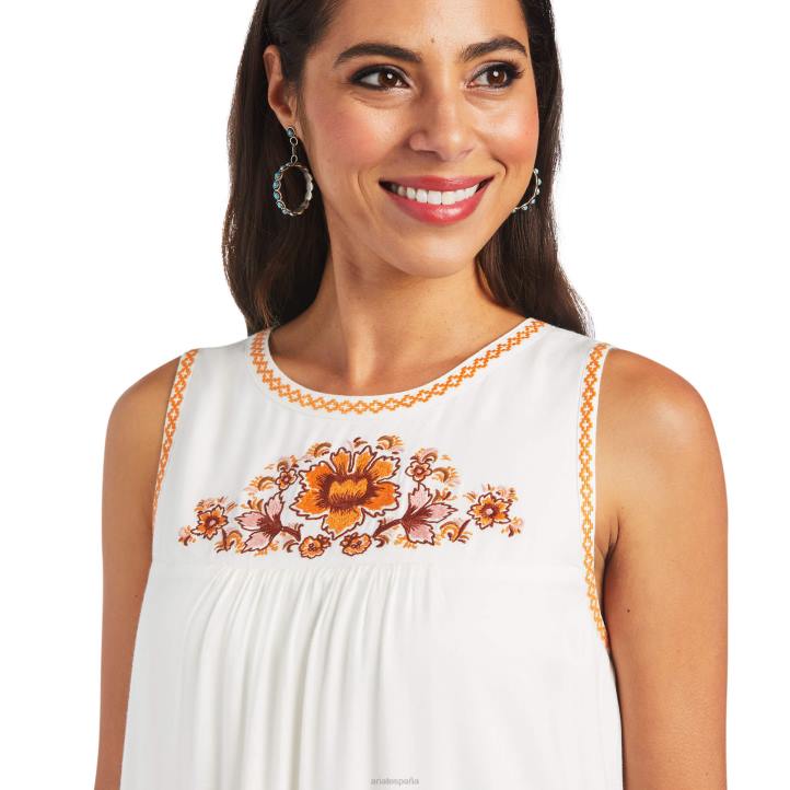 vestido del valle Ariat mujer blanco de blanco fondos 044J3301