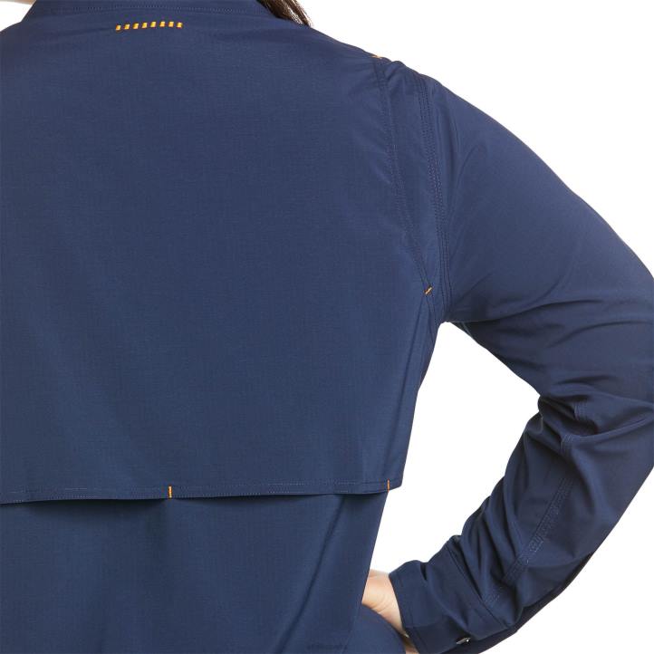 barra de refuerzo hecha resistente camisa de trabajo venttek durastretch Ariat mujer Armada tapas 044J3060