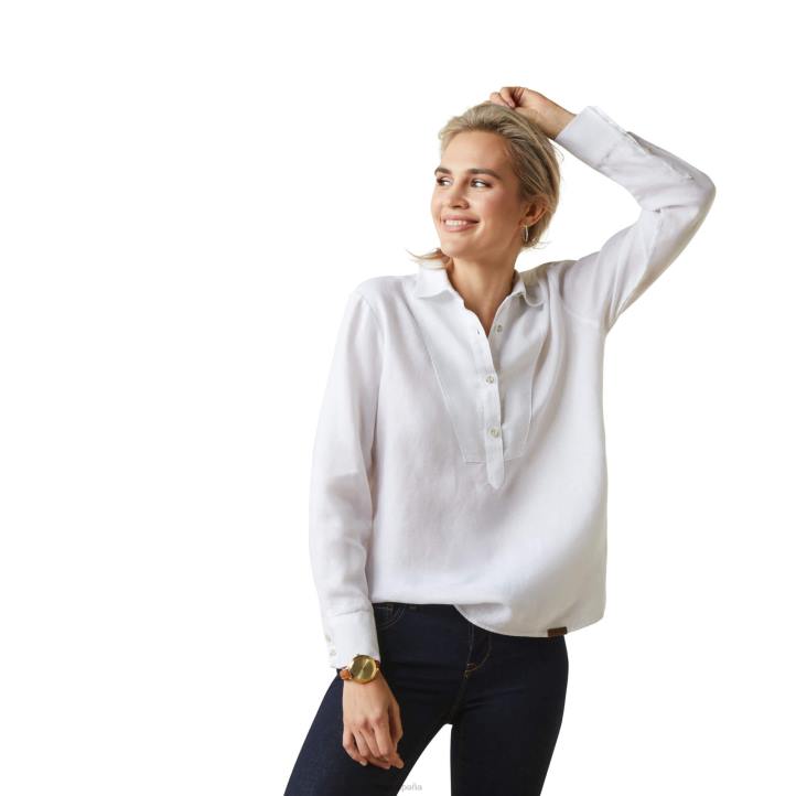 blusa cazadora Ariat mujer blanco tapas 044J2761