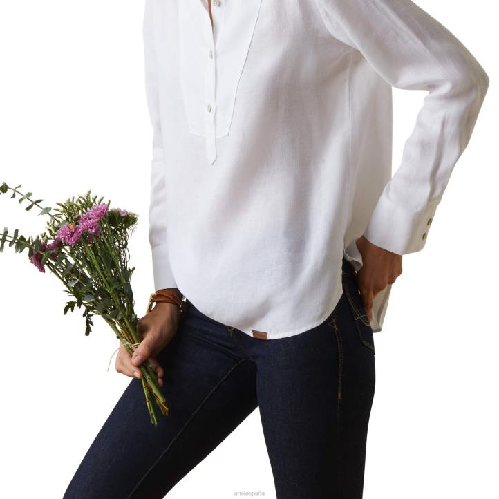 blusa cazadora Ariat mujer blanco tapas 044J2761