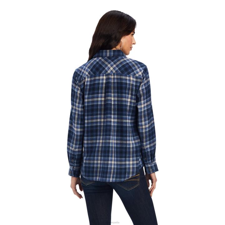 camisa billie jean real Ariat mujer cuadros de cielos azules tapas 044J2813