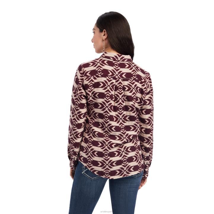 camisa billie jean real Ariat mujer jacquard estrella del norte tapas 044J3062