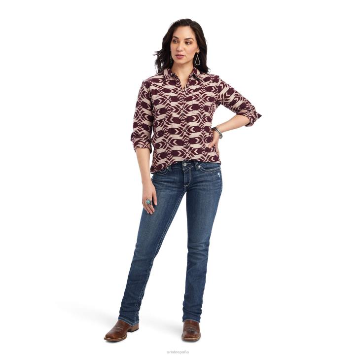camisa billie jean real Ariat mujer jacquard estrella del norte tapas 044J3062