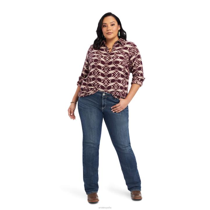 camisa billie jean real Ariat mujer jacquard estrella del norte tapas 044J3062