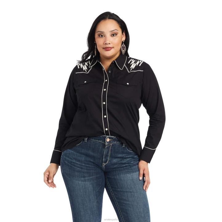 camisa chimayo retro Ariat mujer negro tapas 044J2807