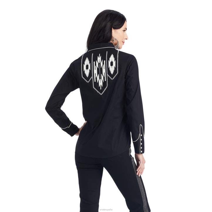 camisa chimayo retro Ariat mujer negro tapas 044J2807