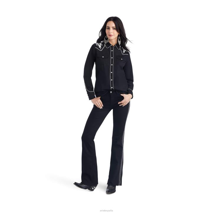 camisa chimayo retro Ariat mujer negro tapas 044J2807