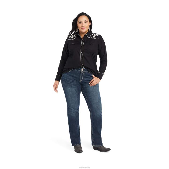 camisa chimayo retro Ariat mujer negro tapas 044J2807