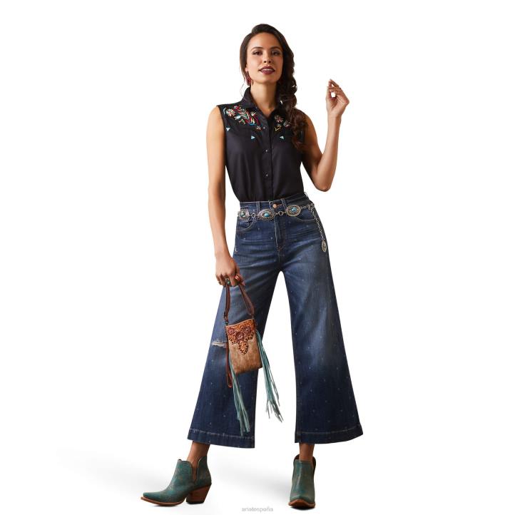 camisa connie Ariat mujer negro tapas 044J2823