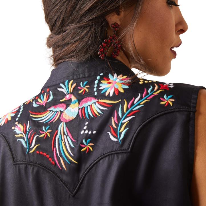 camisa connie Ariat mujer negro tapas 044J2823