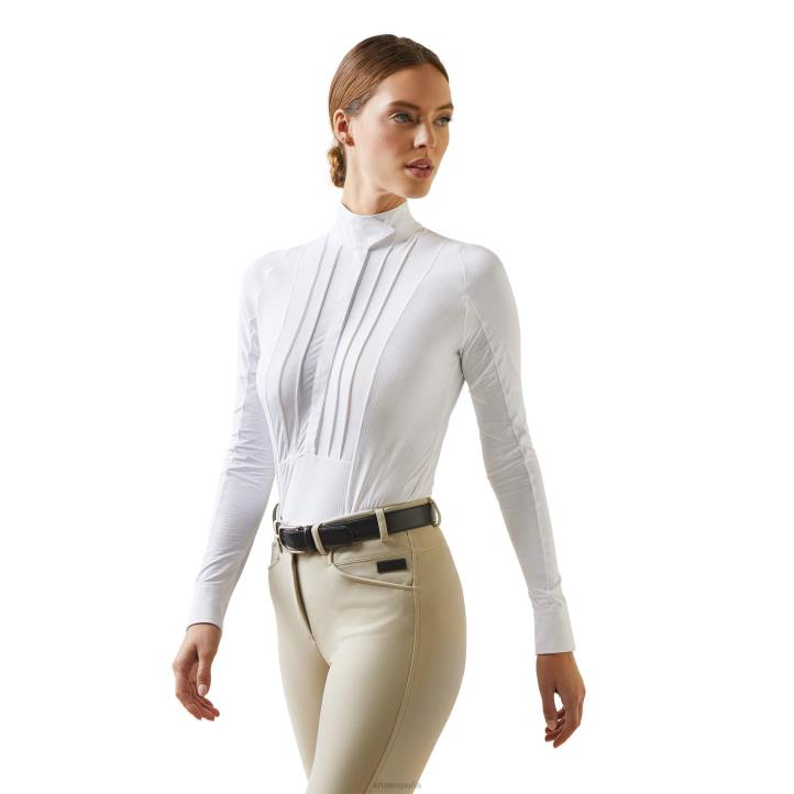 camisa de lujo Ariat mujer blanco tapas 044J3678