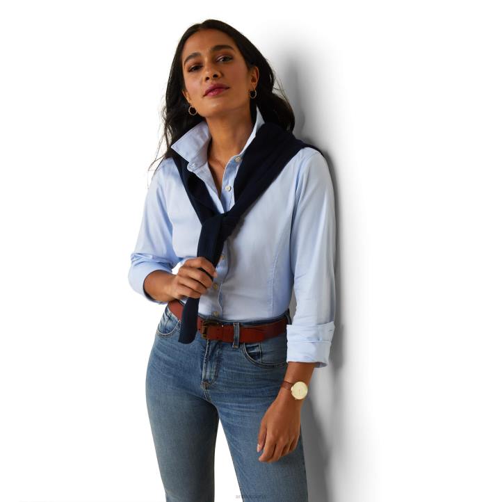 camisa de toma Ariat mujer azul pálido tapas 044J3099