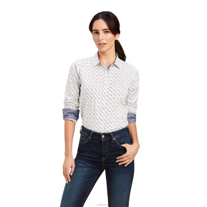 camisa de toma Ariat mujer impresión de bits tapas 044J3170