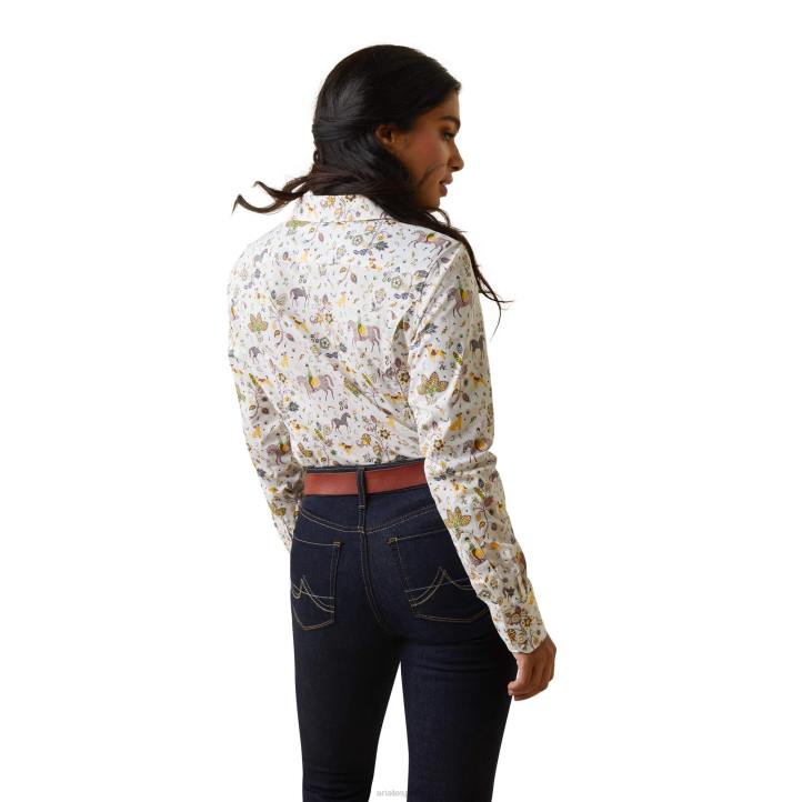 camisa de toma Ariat mujer impresión folclórica tapas 044J3100