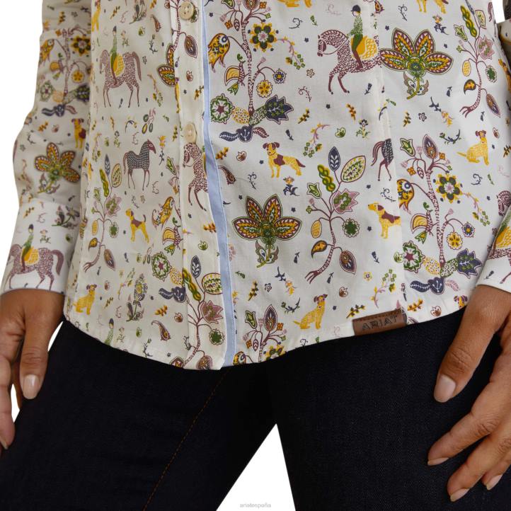 camisa de toma Ariat mujer impresión folclórica tapas 044J3100