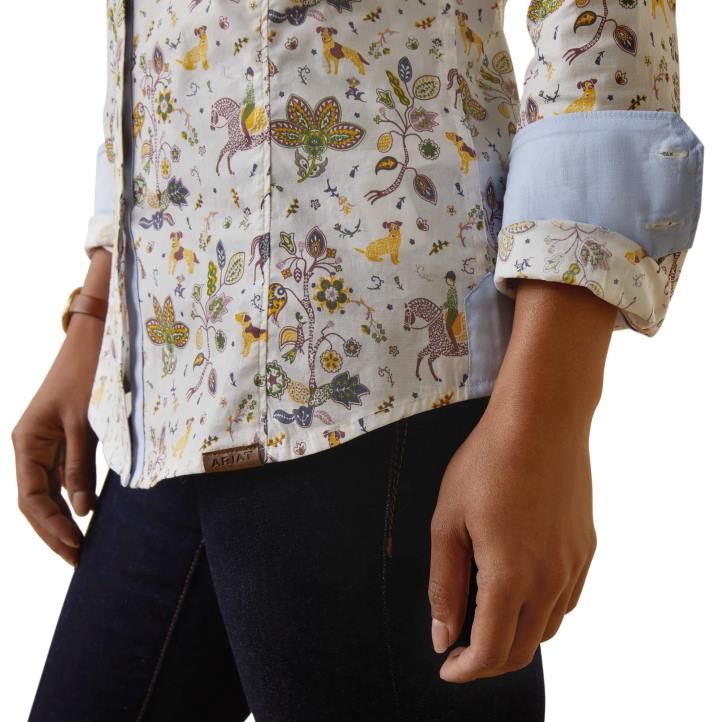 camisa de toma Ariat mujer impresión folclórica tapas 044J3100