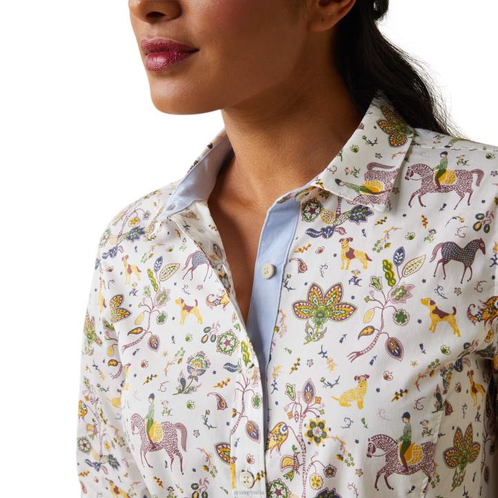 camisa de toma Ariat mujer impresión folclórica tapas 044J3100