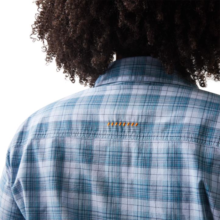 camisa de trabajo durastretch resistente hecha con barras de refuerzo Ariat mujer cielo despejado a cuadros tapas 044J3053