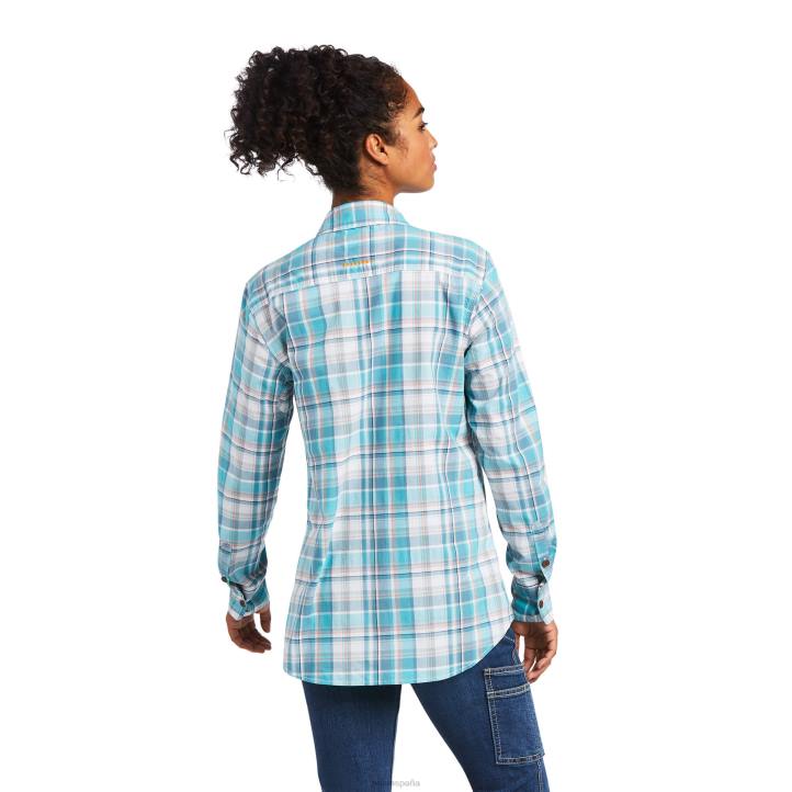 camisa de trabajo durastretch resistente hecha con barras de refuerzo Ariat mujer hidro tapas 044J2929