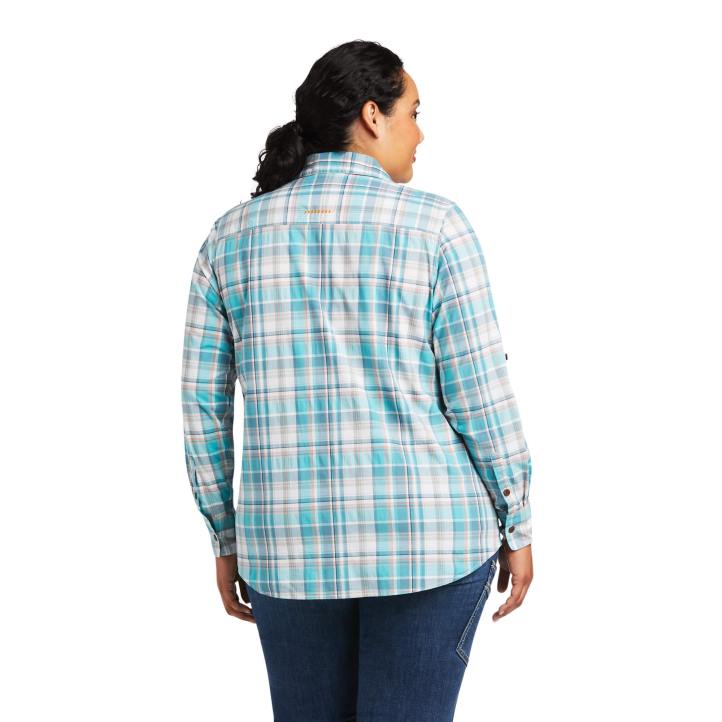 camisa de trabajo durastretch resistente hecha con barras de refuerzo Ariat mujer hidro tapas 044J2929