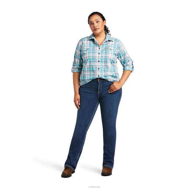 camisa de trabajo durastretch resistente hecha con barras de refuerzo Ariat mujer hidro tapas 044J2929