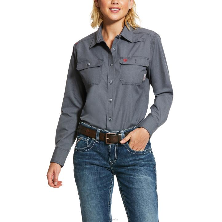 camisa de trabajo ligera como una pluma Ariat mujer bronce tapas 044J3709