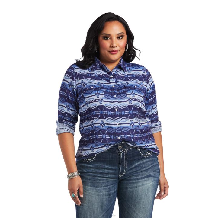camisa de verdad Ariat mujer oceánico tapas 044J3194