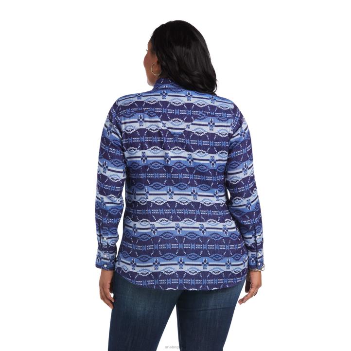 camisa de verdad Ariat mujer oceánico tapas 044J3194