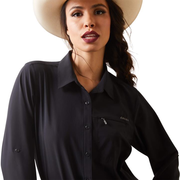camisa elástica venttek Ariat mujer negro tapas 044J3296
