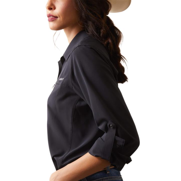 camisa elástica venttek Ariat mujer negro tapas 044J3296