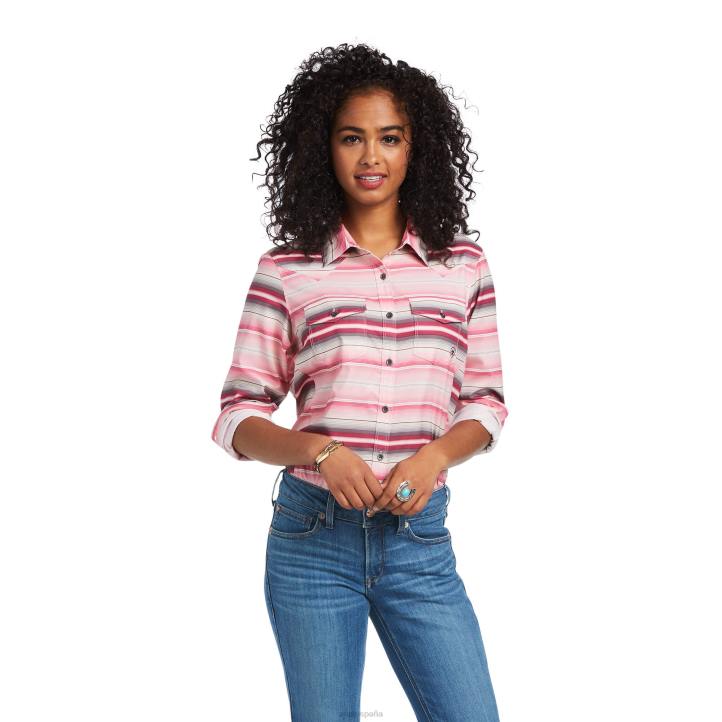 camisa elástica western venttek Ariat mujer raya sarape sonora tapas 044J2844