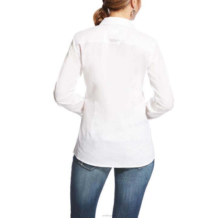 camisa kirby elástica Ariat mujer blanco tapas 044J2873
