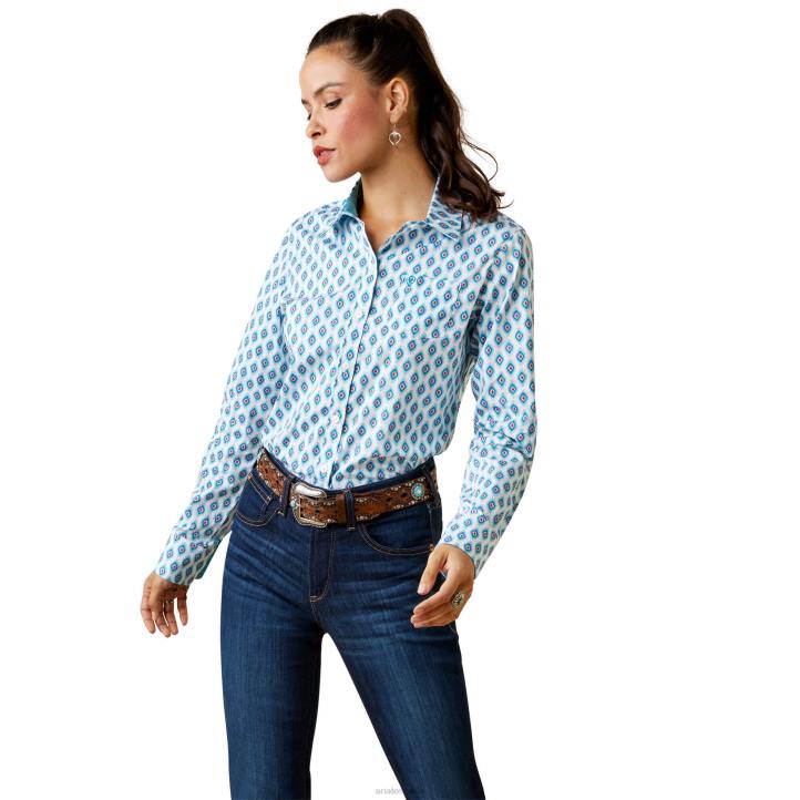 camisa kirby elástica resistente a las arrugas Ariat mujer soñador diurno tapas 044J2926
