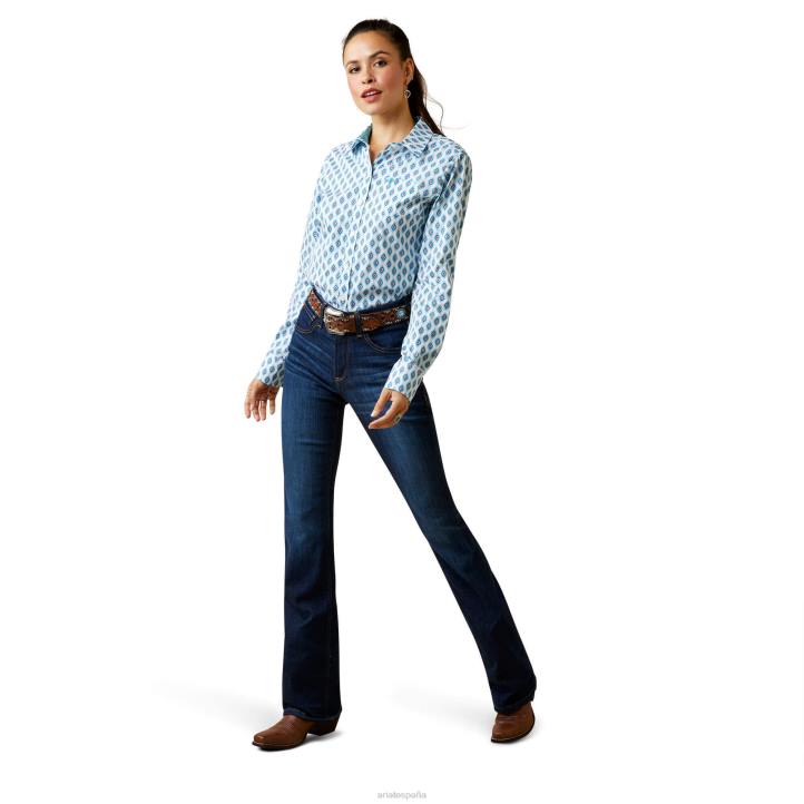 camisa kirby elástica resistente a las arrugas Ariat mujer soñador diurno tapas 044J2926