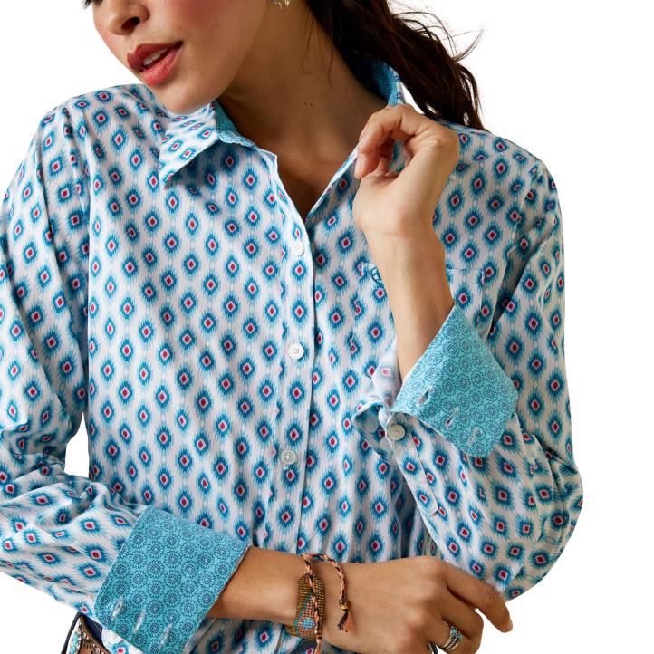 camisa kirby elástica resistente a las arrugas Ariat mujer soñador diurno tapas 044J2926